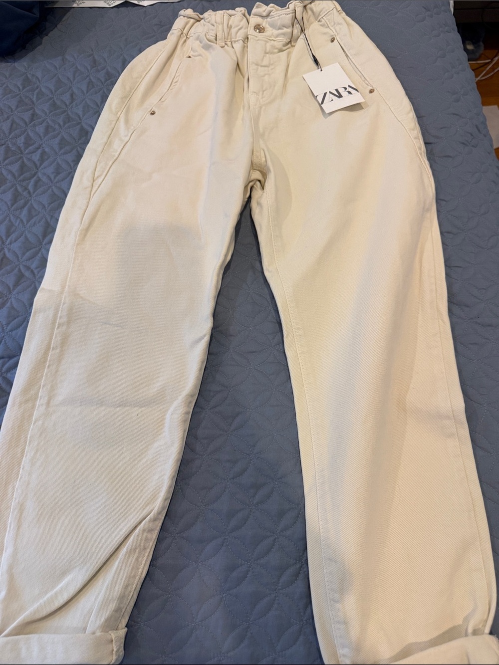 Zara Women’sCream Casual Tapered Pants